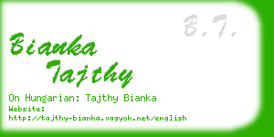 bianka tajthy business card